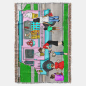 Nostalgische zomerdag | Retro Ice Cream Truck Deken (Voorkant Verticaal)