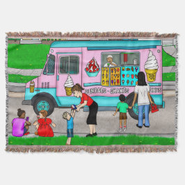 Nostalgische zomerdag | Retro Ice Cream Truck Deken