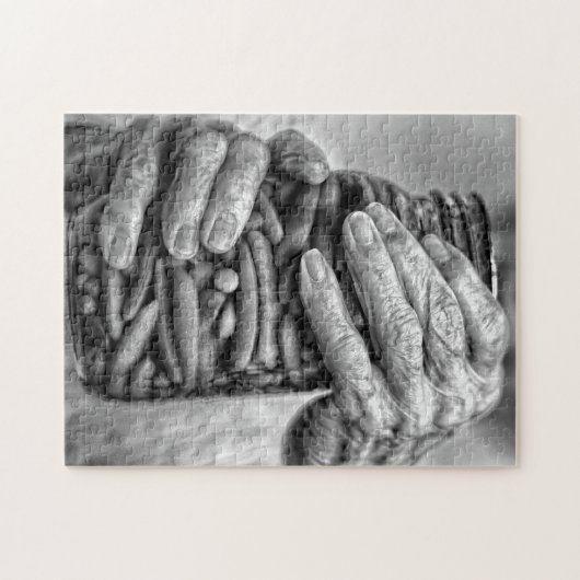 Nostalgische zwarte en witte puzzel (Horizontaal)