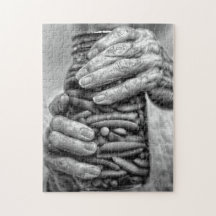 Nostalgische zwarte en witte puzzel