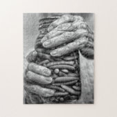 Nostalgische zwarte en witte puzzel legpuzzel (Verticaal)