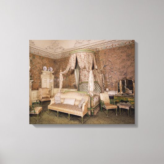 Nostell Priory, de slaapkamer, 1771 Canvas Afdruk (Voorkant)