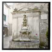 Nostradamas Fountain, St Remy, France Ceramic Tile Tegeltje (Voorkant)