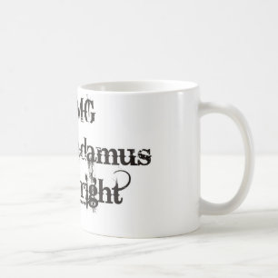 Nostramadus-mok met coole grijplettertypen koffiemok
