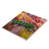 Nosy Caterpillar Tegel Trivet Tegeltje (Zijkant)