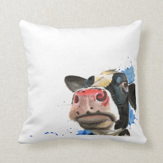 Nosy Cow Cushion, Cow-kussen, boerderij Kussen
