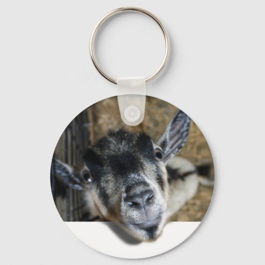 Nosy Goat die uitkijkt Sleutelhanger (Voorkant)