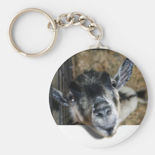 Nosy Goat die uitkijkt Sleutelhanger (Voorkant)