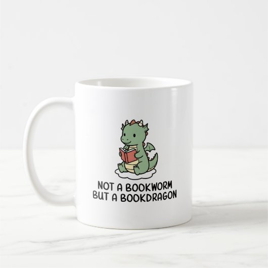 Not A Bookworm But Bookdragon Funny Book Lover Koffiemok (Links)