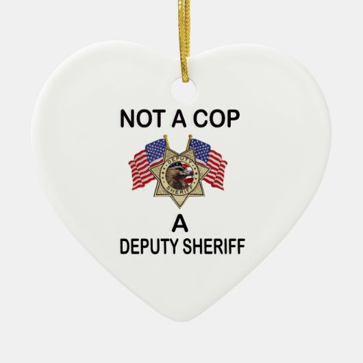 NOT_A_COP_A_SHERIFF KERAMISCH ORNAMENT (Voorkant)