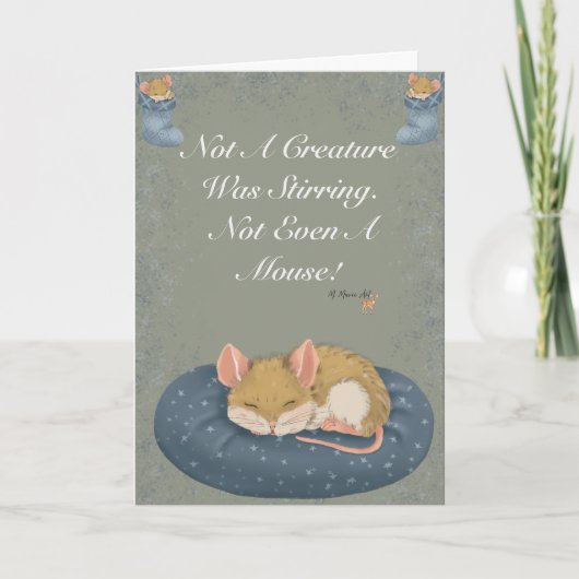 Not A Creature Was Stirring-Hand drawn Holiday Feestdagen Kaart (Voorkant)