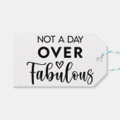 Not a Day Over Fabulous – Funny Birthday Quote Cadeaulabel (Voorkant (Horizontaal))