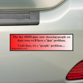 Not A Gun Problem Its A People Problem Red Fade Bumpersticker (Op auto)