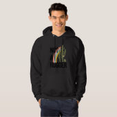 Not A Hugger Rainbow Cactus Quote Art Hoodie (Voorkant volledig)