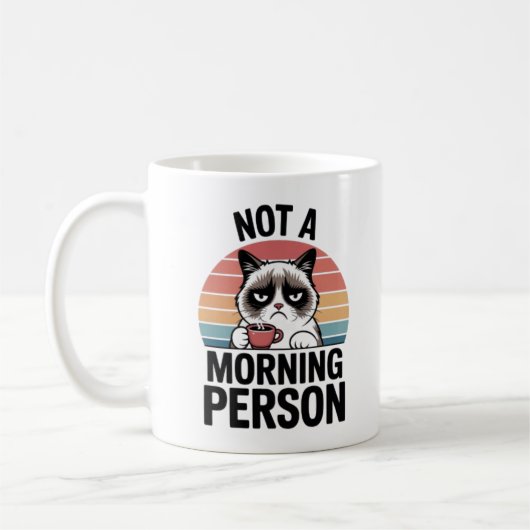 Not A Morning Person Grumpy Cat Funny Coffee Mug C Koffiemok (Links)