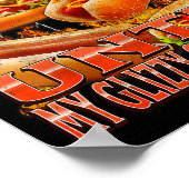 Not A Party Until Glizzy Funny Wiener Hot Dog Meme Poster (Hoek)