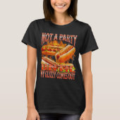 Not A Party Until Glizzy Funny Wiener Hot Dog Meme T-shirt (Voorkant)