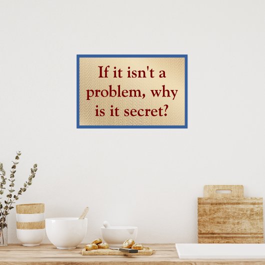 Not a Problem Why Secret Poster (Keuken)
