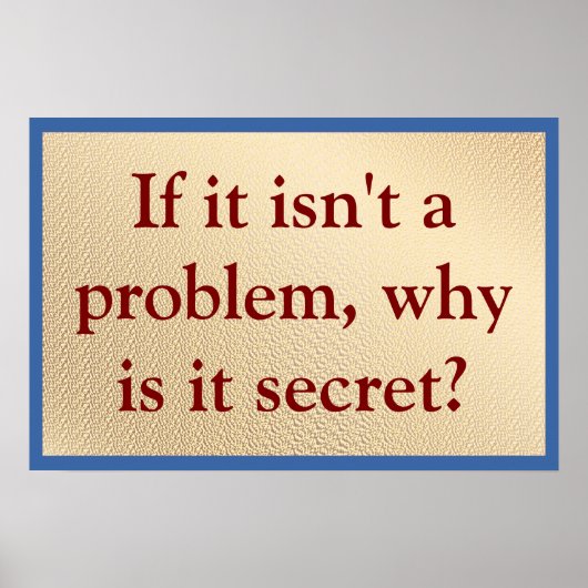 Not a Problem Why Secret Poster (Voorkant)