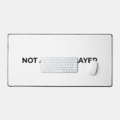 Not A Team Player Large Minimalist Typographic Bureaumat (Keyboard & Muis)