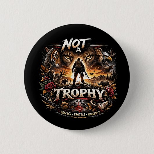 Not a Trophy Ronde Button 5,7 Cm (Voorkant)