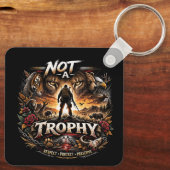 Not a Trophy Sleutelhanger (Achterkant)