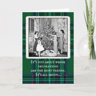 "Not about Trendy Decor" Vintage-kerstkaart Bedankkaart