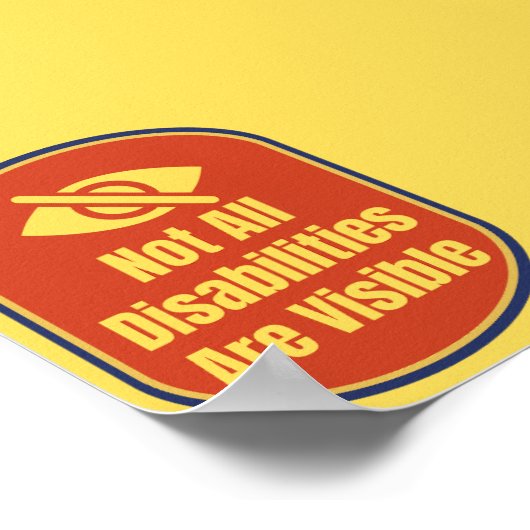 Not All Disabilities Are Visible - Blind Version Poster (Hoek)