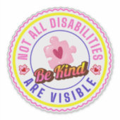 Not all Disabilities are visible Car Decal Sticker (Voorkant)