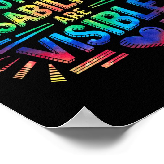 Not All Disabilities Are Visible Cool Invisible Di Poster (Hoek)