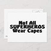 Not All SUPERHEROS Wear Capes Briefkaart (Voorkant / Achterkant)