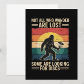 Not All Who Wander Are Lost Funny Disc Golf Disc Kaart (Voorkant / Achterkant)