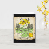 Not All Who Wander Are Lost Funny Maps Rpg Parody  Kaart (Gele Bloem)