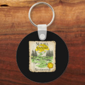 Not All Who Wander Are Lost Funny Maps Rpg Parody  Sleutelhanger (Voorkant)