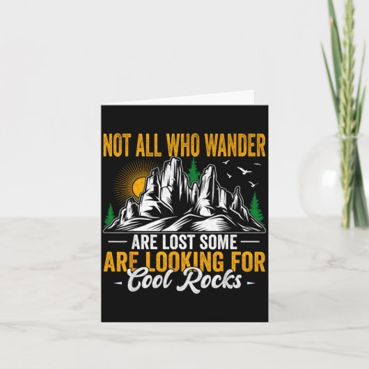 Not All Who Wander Are Lost Funny Outdoor Hiking T Kaart (Voorkant)