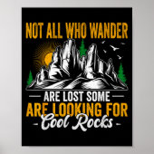 Not All Who Wander Are Lost Funny Outdoor Hiking T Poster (Voorkant)