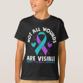 Not All Wounds Are Visible Suicide Awareness Menta T-shirt (Voorkant)