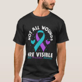 Not All Wounds Are Visible Suicide Awareness Menta T-shirt (Voorkant)