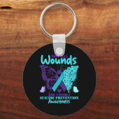 Not All Wounds Are Visible Suicide Awareness  Sleutelhanger (Voorkant)