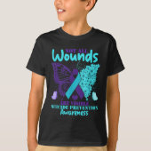 Not All Wounds Are Visible Suicide Awareness  T-shirt (Voorkant)