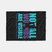 Not All Wounds Are Visible Suicide Prevention Awar Fleece Deken (Voorkant (Horizontaal))