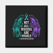 Not All Wounds Are Visible Suicide Prevention Awar Magneet (Voorkant)