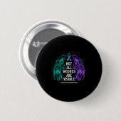 Not All Wounds Are Visible Suicide Prevention Awar Ronde Button 5,7 Cm (Voorkant /achterkant)