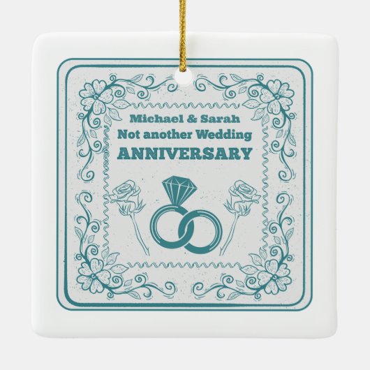Not another wedding anniversary keramisch ornament (Achterkant)