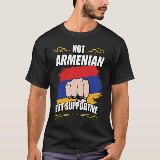Not Armenian Hay But Supportive Travel Tourist Arm T-shirt (Voorkant)