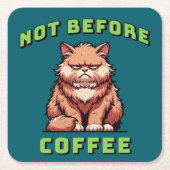 Not Before Coffee Kartonnen Onderzetters (Voorkant)