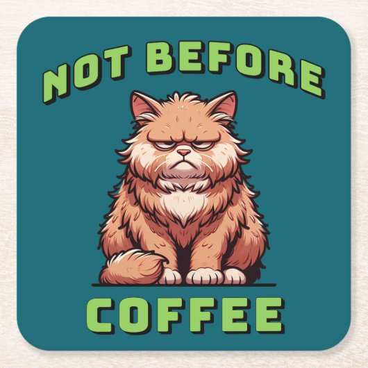 Not Before Coffee Kartonnen Onderzetters (Voorkant)