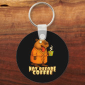 Not Before Coffee-tee – Funny Morning Capybara And Sleutelhanger (Voorkant)