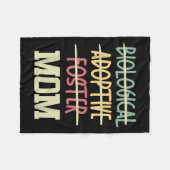 Not Biological Adoptive Foster Just Mom Mother's D Fleece Deken (Voorkant (Horizontaal))