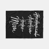 Not Biological Adoptive Foster Just Mom Shirt Mark Fleece Deken (Voorkant (Horizontaal))